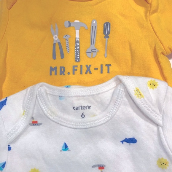 6-piece bundle 0-3 & 6 months onesies - Picture 4 of 9